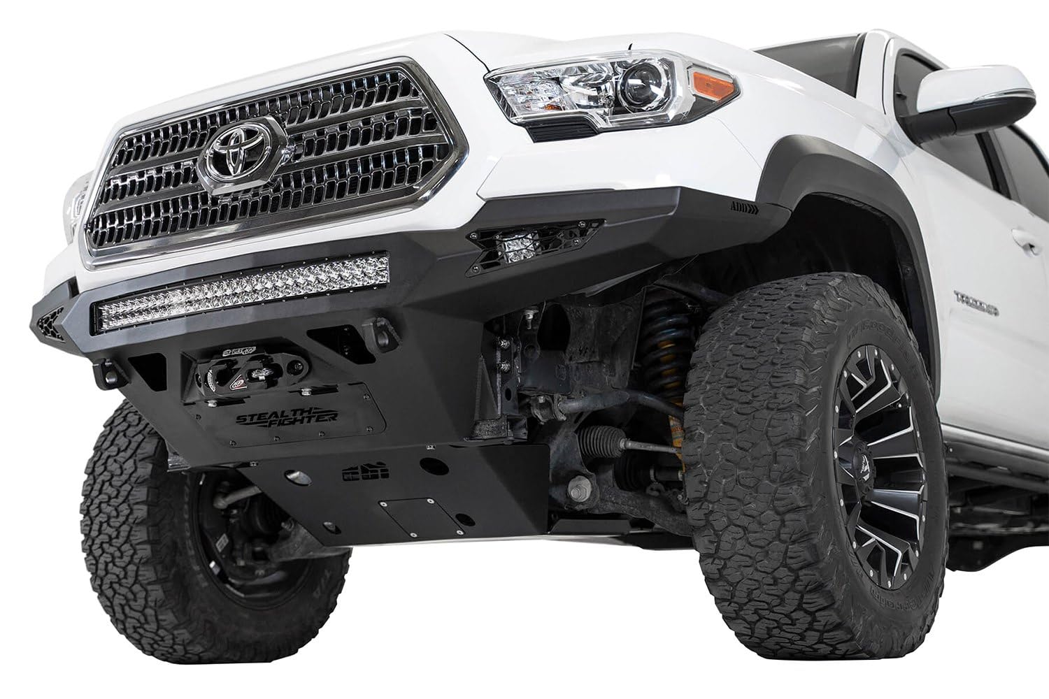 Toyota Tacoma Front Replacement Bumper fits Addictive Desert Designs F681202200103, Black