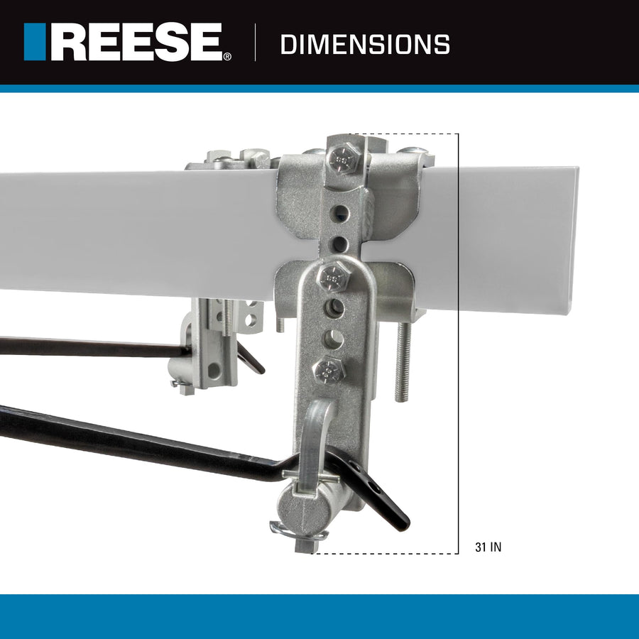 Reese 66093 Weight Distribution with Dual Cam II Replacement Brackets and Ball Mount, 12,000 lbs. Capacity and Active Sway Control