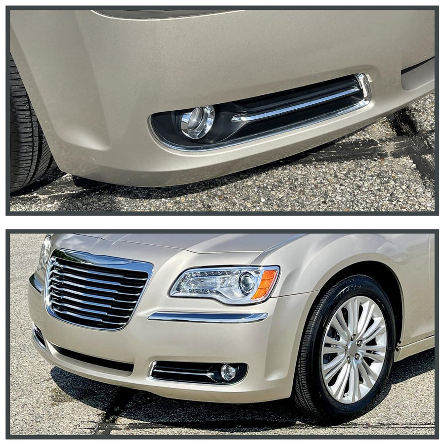 Fog Lights SPEC-D TUNING + H11 Bulbs + Switch Compatible with 2011-2014 Chrysler 200, 300, Dodge Avenger, L+R Pair Assembly