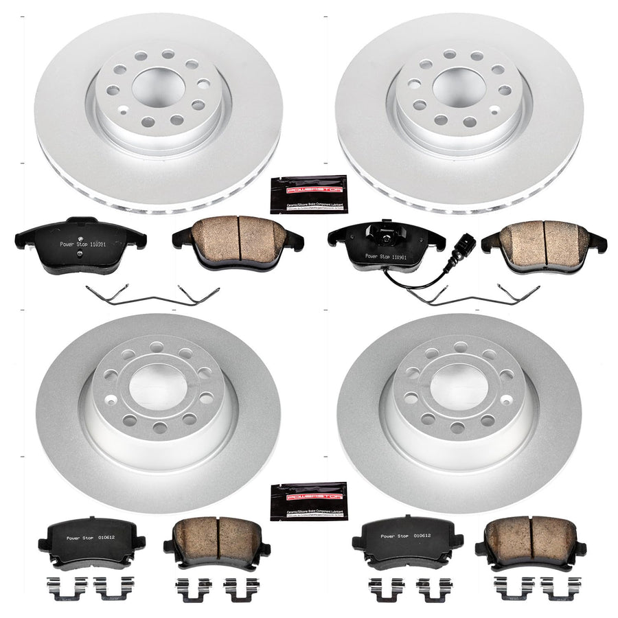 Power Stop Z23 CRK5802 Front and Rear Evolution Geomet Coated Brake Kit For Volkswagen Tiguan 2011 [Model Specific]