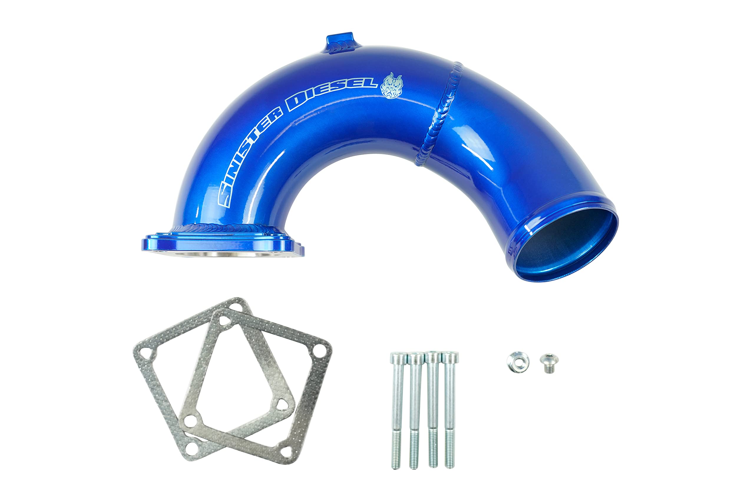 Sinister Diesel Intake Elbow Blue for Dodge Cummins 1998.5-2002 5.9L