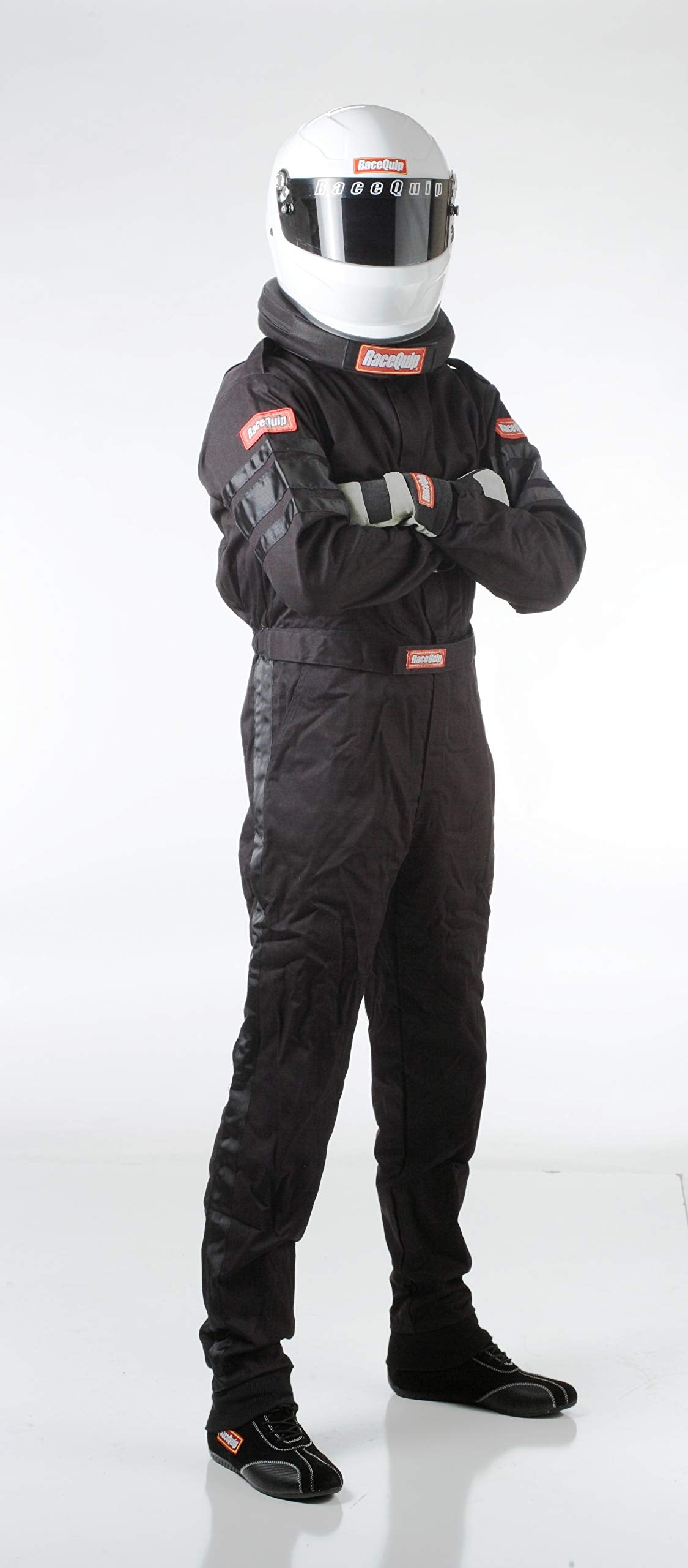 110005RQP RaceQuip® 110 Series 1-Pc Driving Suit - SFI 3.2A/1 - Large - Black