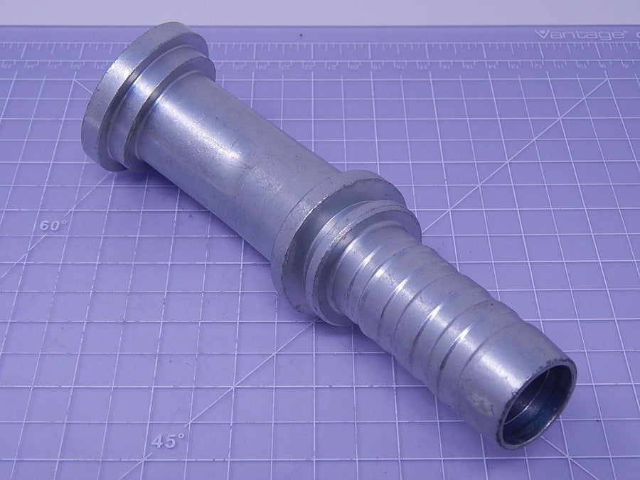 GlobalSpiral Couplings Gates 20GS-24FL30M, Code 61 O-Ring Flange, Zinc Plated Carbon Steel, 7.17", 30° Bent Tube, 1 1/4" ID