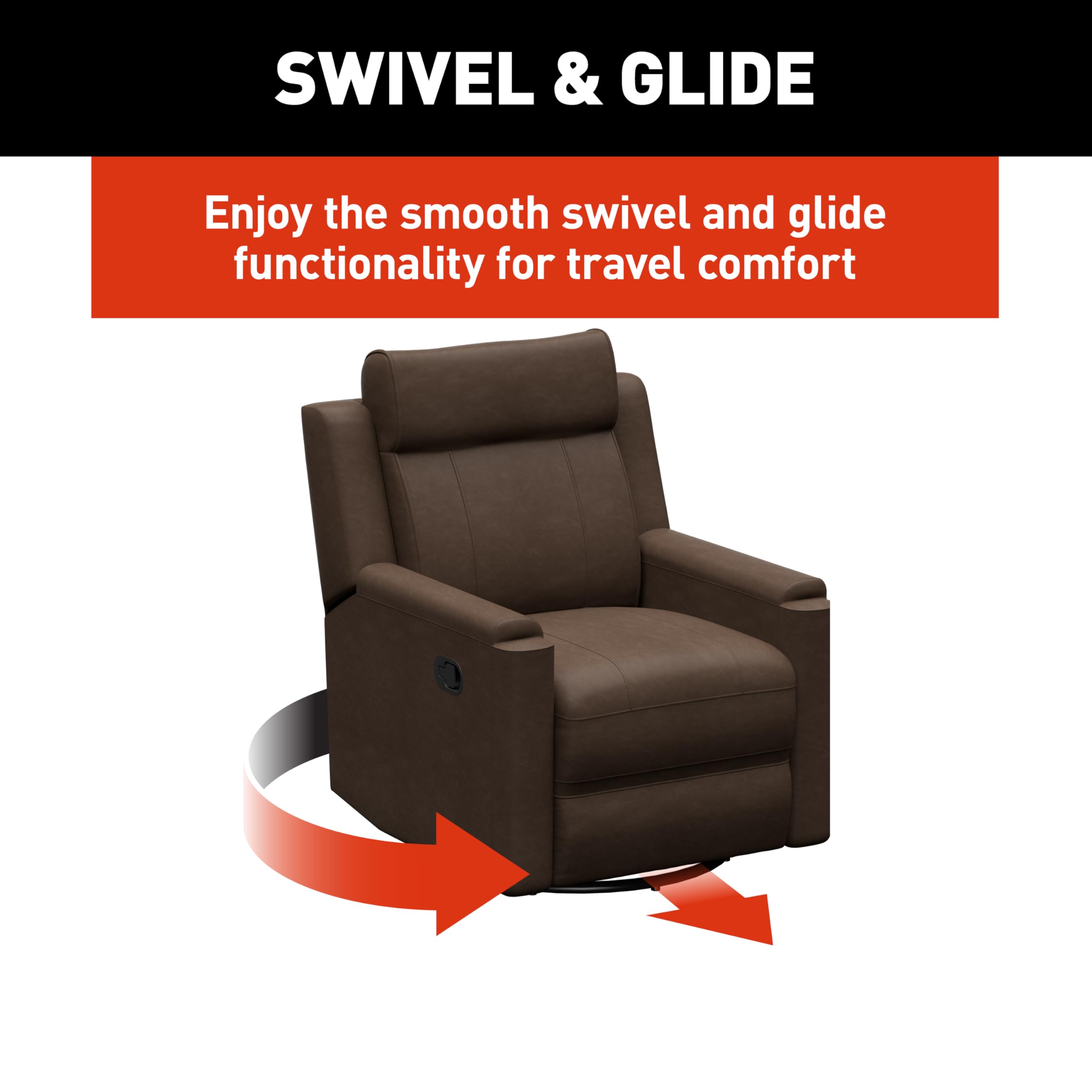 Signature THOMAS PAYNE RV Swivel Glide Recliner with Easy Manual Recline, Swivel, Glide Functionalities, High-Density Foam - 2024044208
