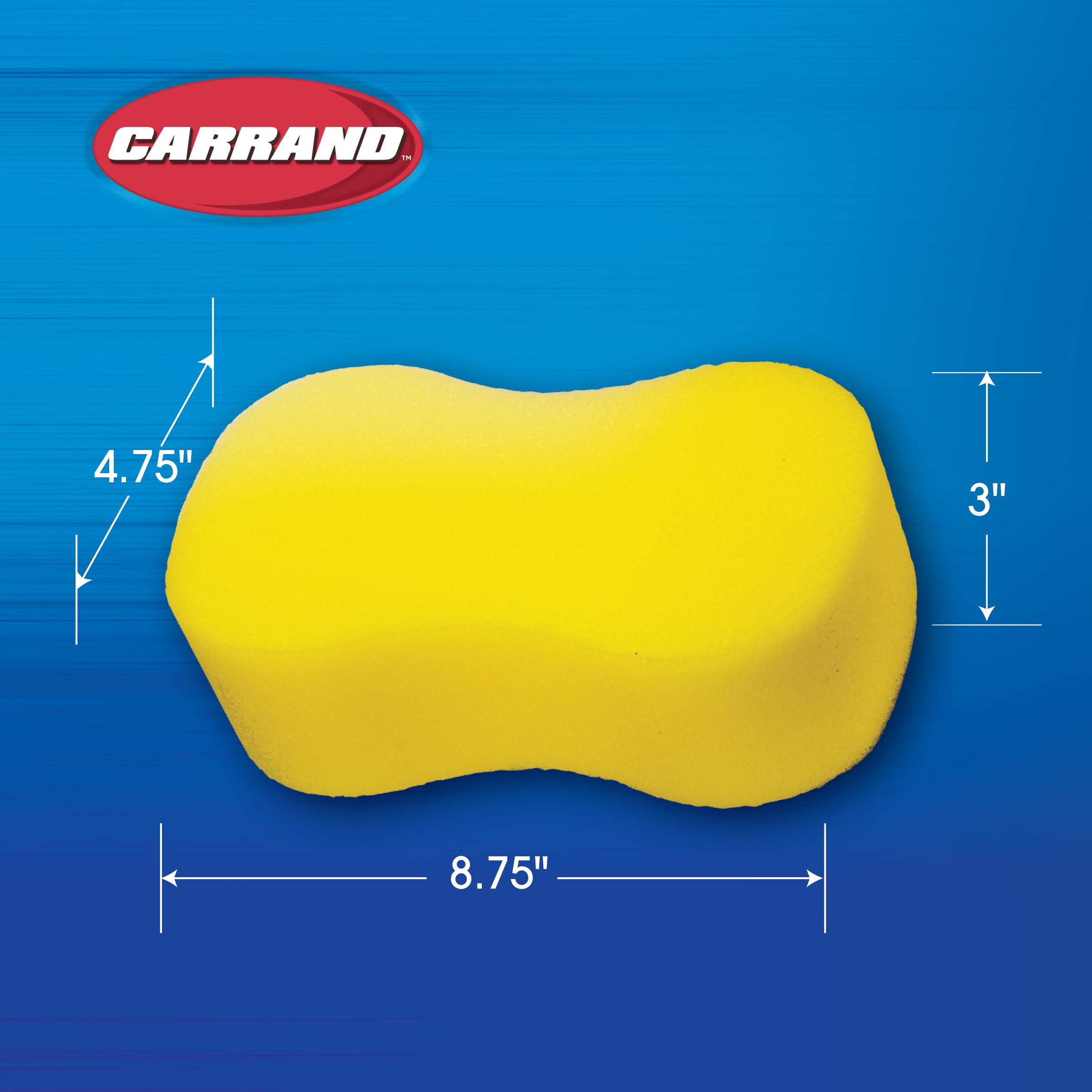 Giant Bone Sponge Carrand 40102 8.75" x 4.75" x 3", Durable, Yellow