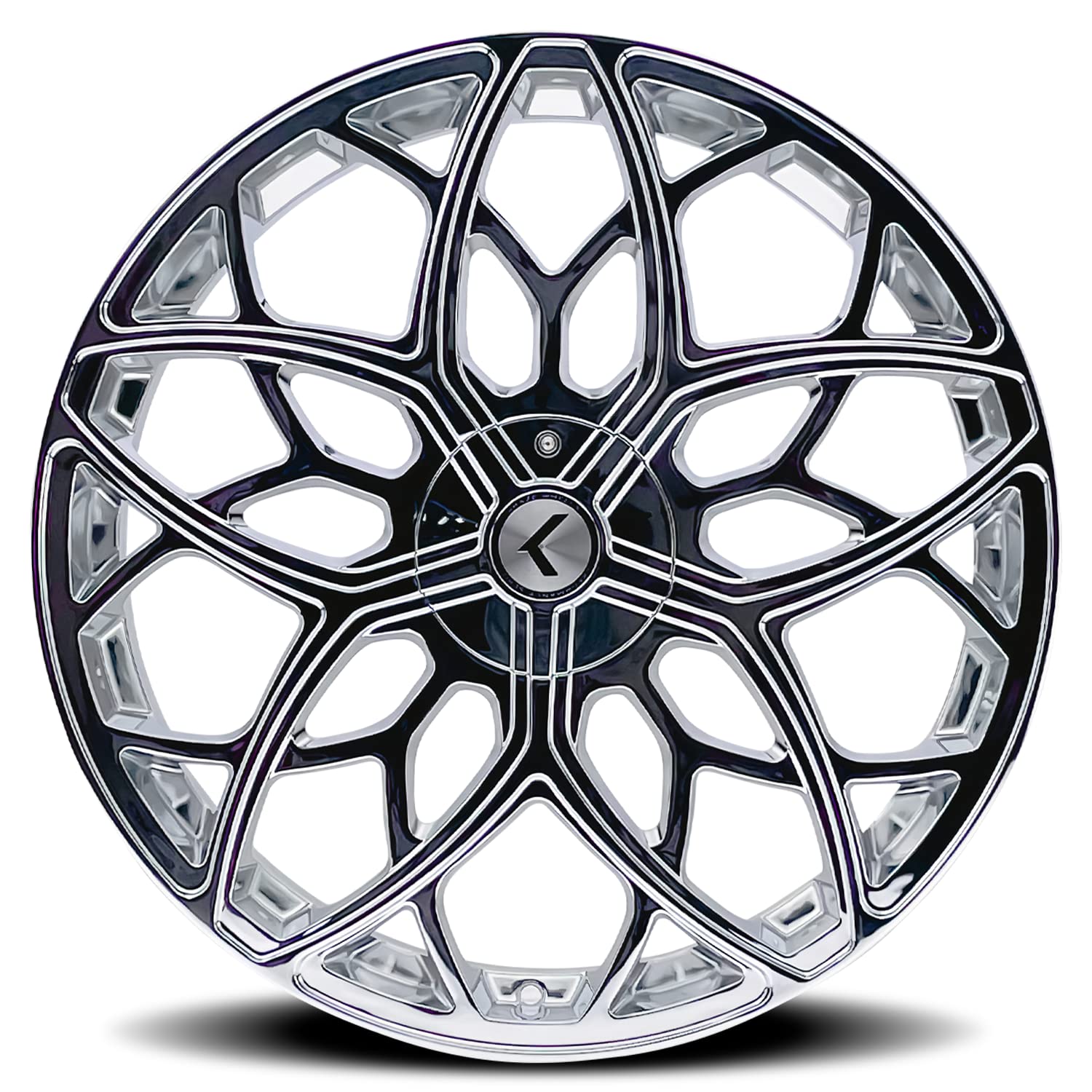 22x8.5 Kraze KR184 Ricochet 5x115/5x120 +38mm Chrome Wheel Rim 22 Inch