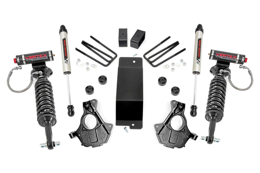 3.5" Rough Country Suspension Lift Kit with Vertex Coilovers/V2 Shocks for Chevy Silverado & GMC Sierra 1500 (2014-2018 w/Stock Cast Steel Control Arms)
