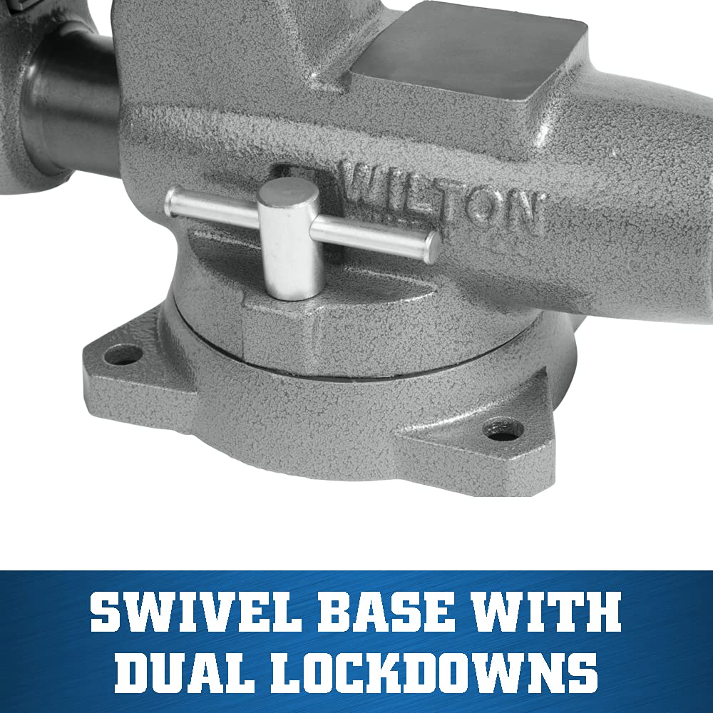 Wilton 4-1/2" Jaw Width Pipe & Bench Vise, 6" Max Jaw Opening, 4-3/4" Throat (Model C-1)