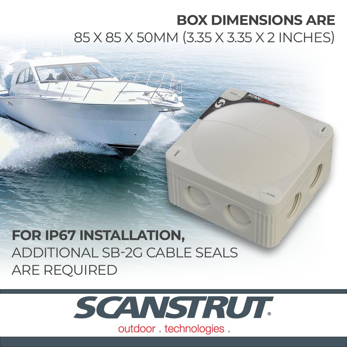 Waterproof Electrical Junction Box SB-8-10 - Scanstrut 10-Way