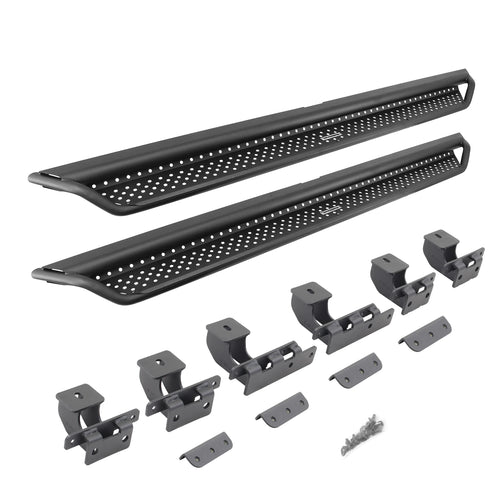 Dominator Xtreme D1 Sidestep & Brackets Go Rhino | Mild Steel, Textured Black | D14129T | Fits 2021-2025 Ford Bronco 2-Door (Excludes Bronco Sport)