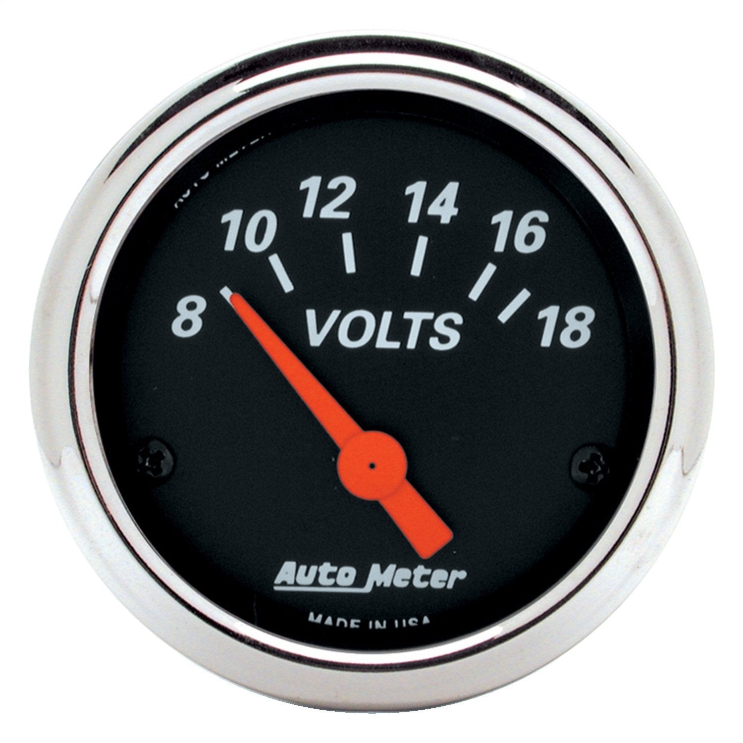 AUTO METER Voltmeter Gauge 1483 Designer Black, 2.3125 in.