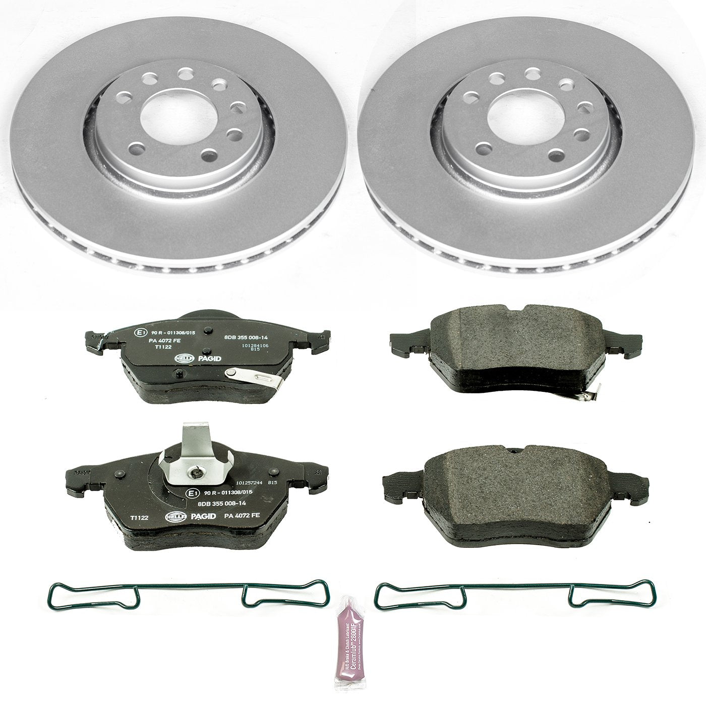 Power Stop Front ESK5218 Euro-Stop Brake Kit For Saab 9-3 1999-2002, Saab 9-5 1999-2009 [Model Specific]