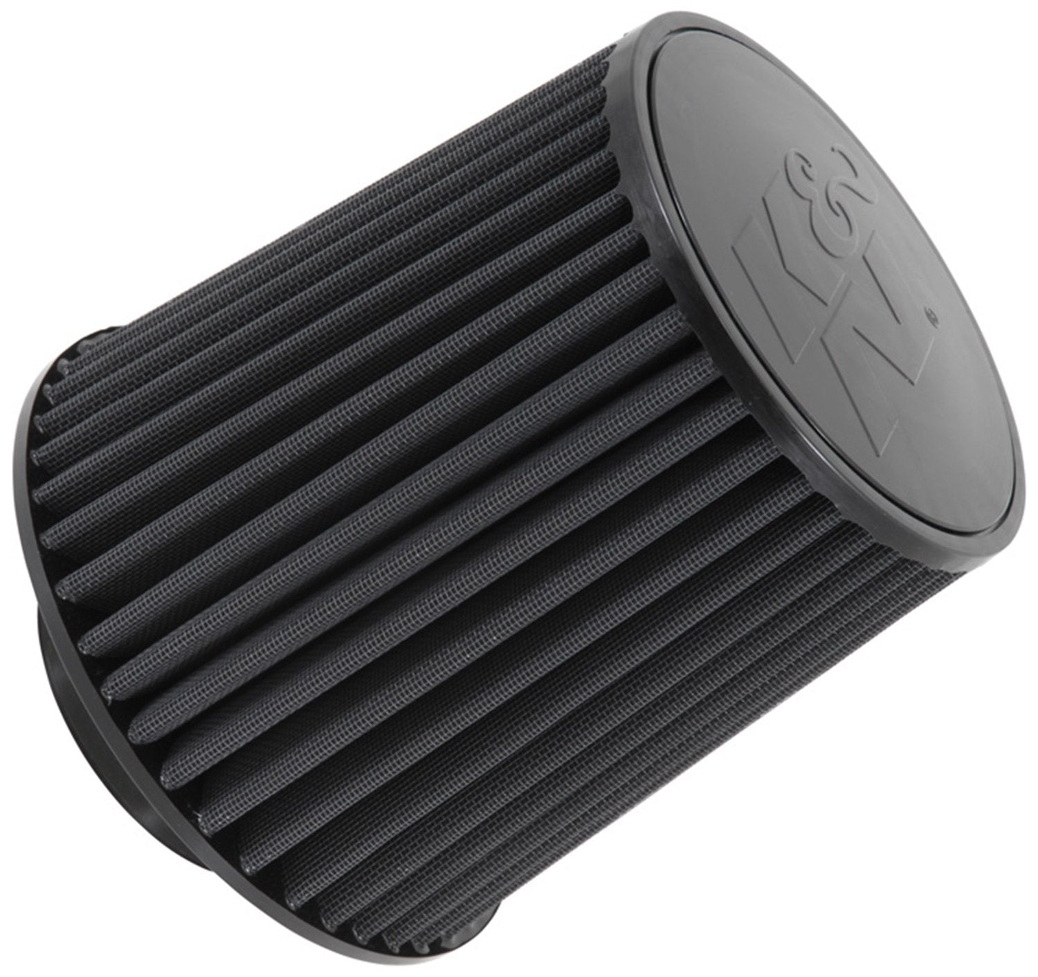 K&N Lifetime Dryflow Universal Clamp-On Air Filter: Dry Synthetic, Washable, Oil-Free: Flange Diameter: 4 In, Filter Height: 8 In, Flange Length: 1.5 In, Shape: Round Tapered, RU-5171HBK