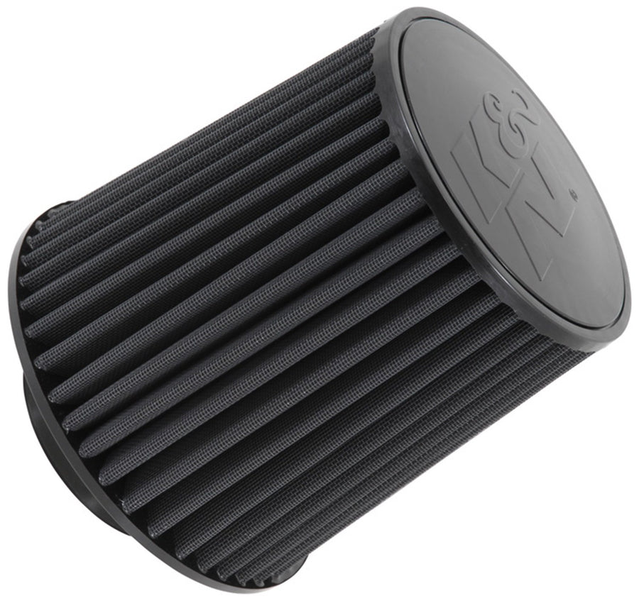 K&N Lifetime Dryflow Universal Clamp-On Air Filter: Dry Synthetic, Washable, Oil-Free: Flange Diameter: 4 In, Filter Height: 8 In, Flange Length: 1.5 In, Shape: Round Tapered, RU-5171HBK