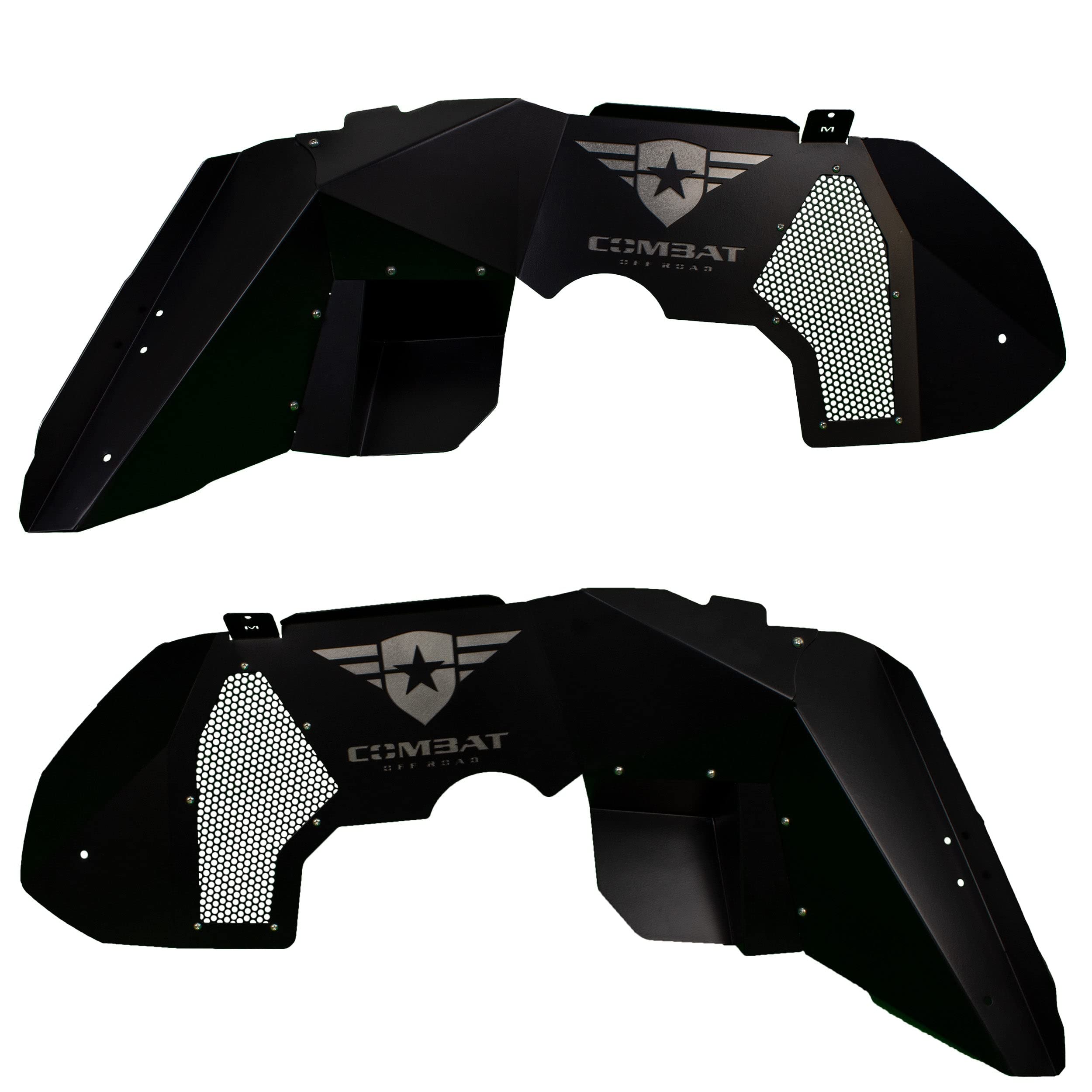 Battle Ready Combat Off Road Aluminum Inner Fender Kit - Front Pair -Compatible with Jeep JL/JLU