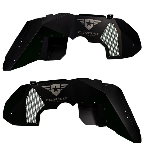 Battle Ready Combat Off Road Aluminum Inner Fender Kit - Front Pair -Compatible with Jeep JL/JLU