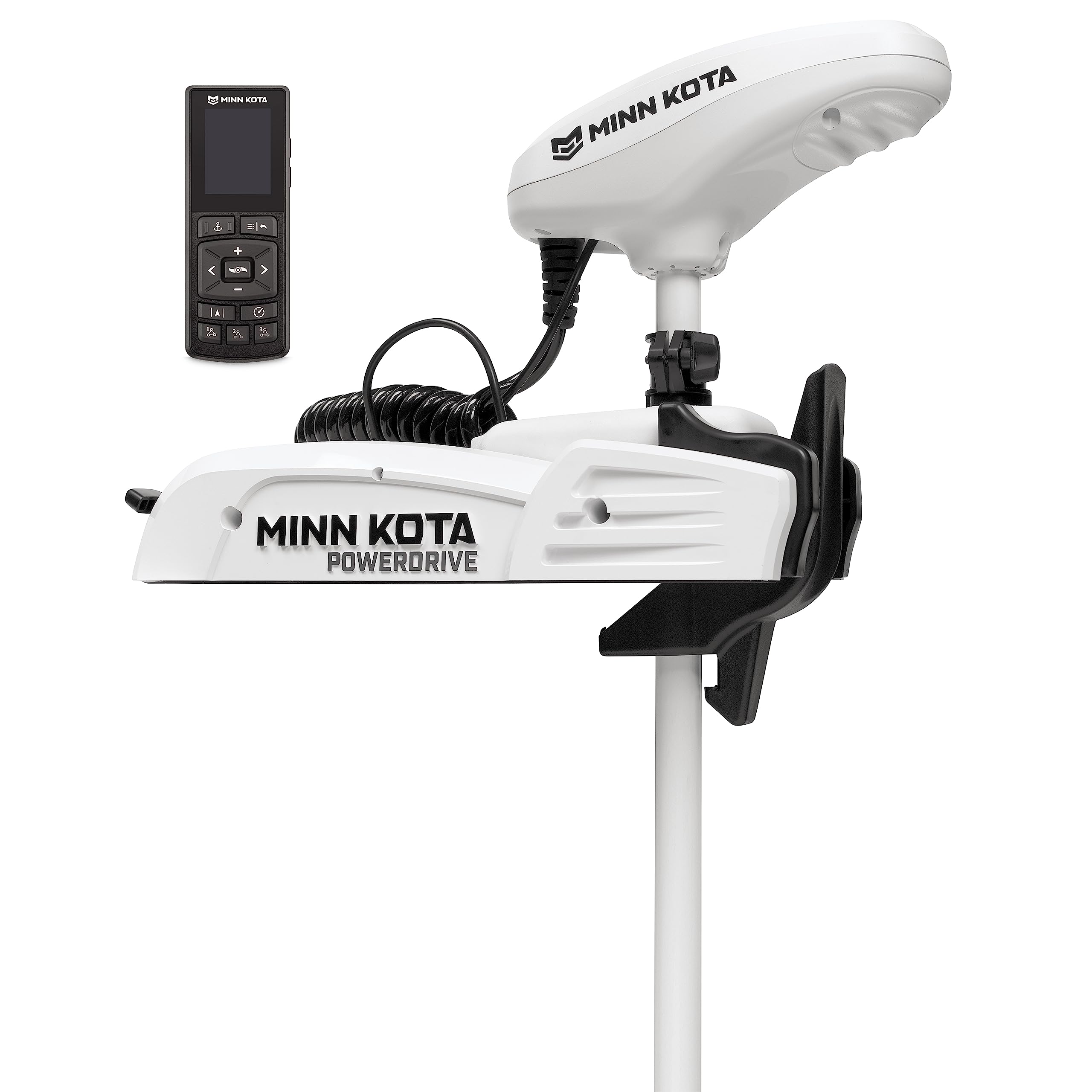Minn Kota PowerDrive Riptide Bow-Mount Electric Trolling Motor with Wireless Remote – 55 Lb. Thrust, 54 in. Shaft, Saltwater