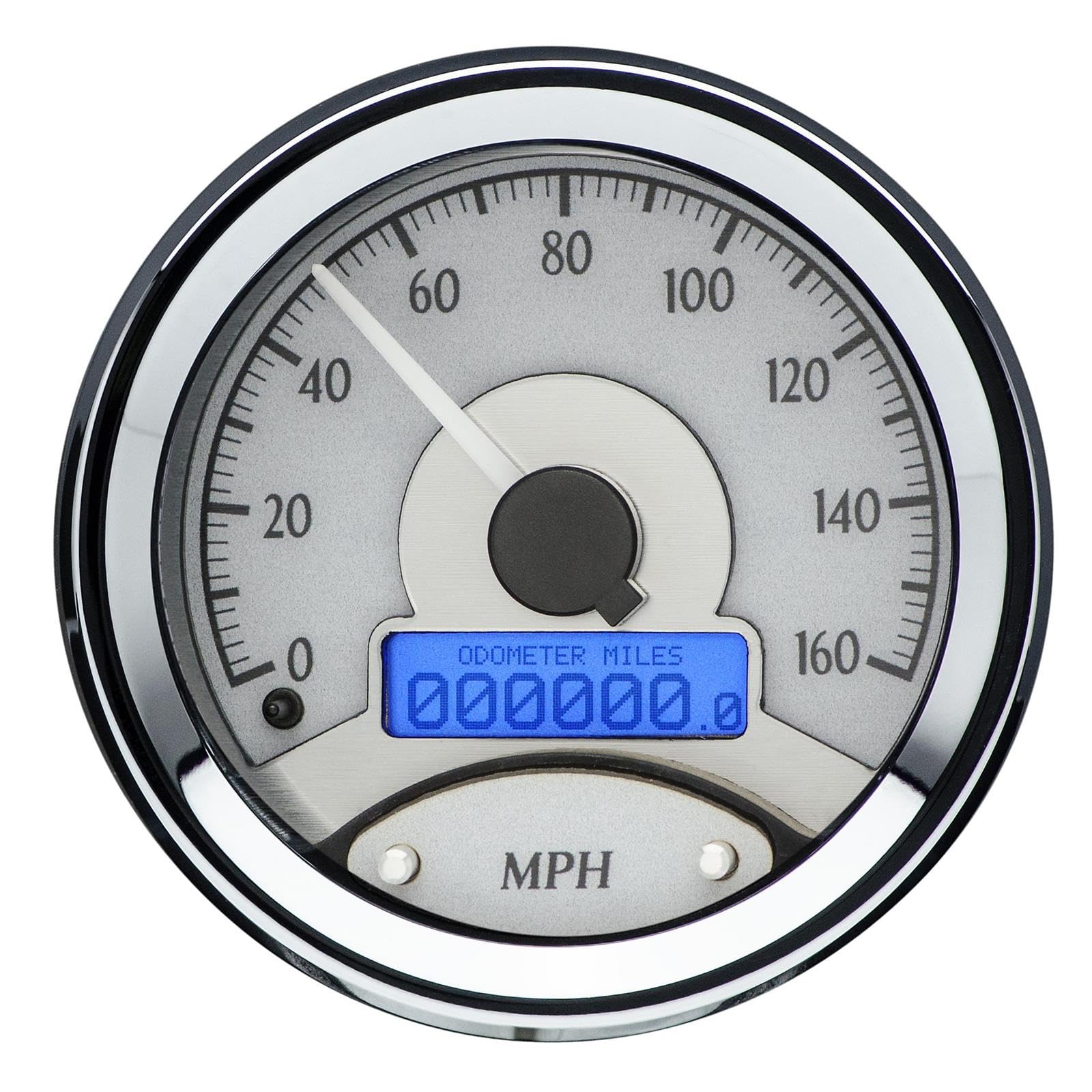 Dakota Digital 6 Round Universal Gauge System Kit, Silver Alloy Style, Blue Backlighting - VHX-1060-S-B