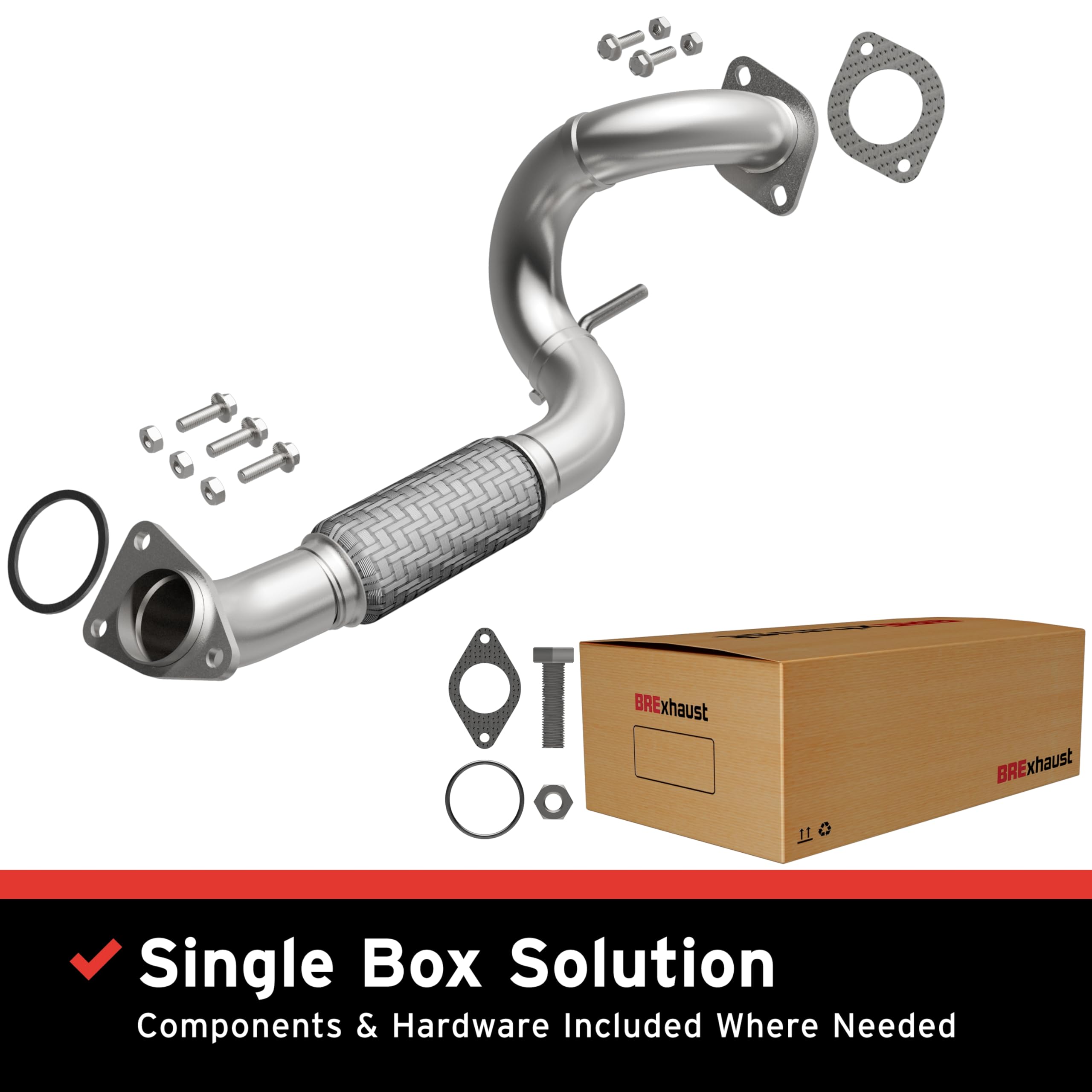 Replacement BRExhaust Front Pipe Kit 107-0089: Direct-Fit, Compatible with 2008-2010 Rogue 2.5L