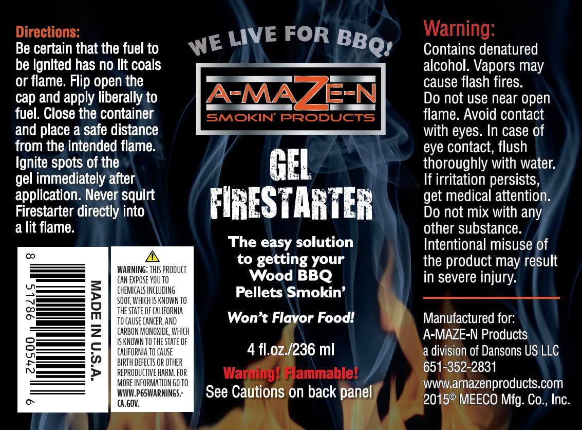 GELFS4 A-MAZE-N PRODUCTS Gel Fire Starter - Ignites BBQ Pellets