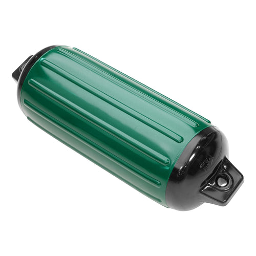 Emerald Green Taylor Made Super Gard Boat Fender, (10.5" x 30") Double-Molded Ends, Ribbed Technology to Minimize Roll, Rubber Football Needle Inflation Valve, Marine-Grade Vinyl - 954128