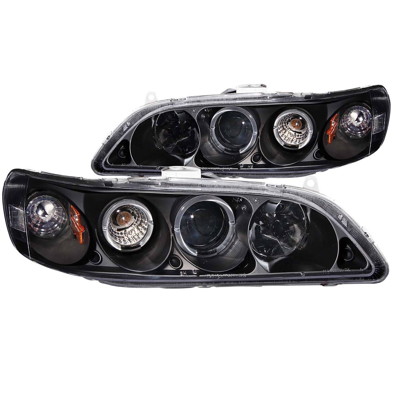 Honda Accord Anzo USA 121053 Projector with Halo Black Headlight Assembly - (Sold in Pairs)