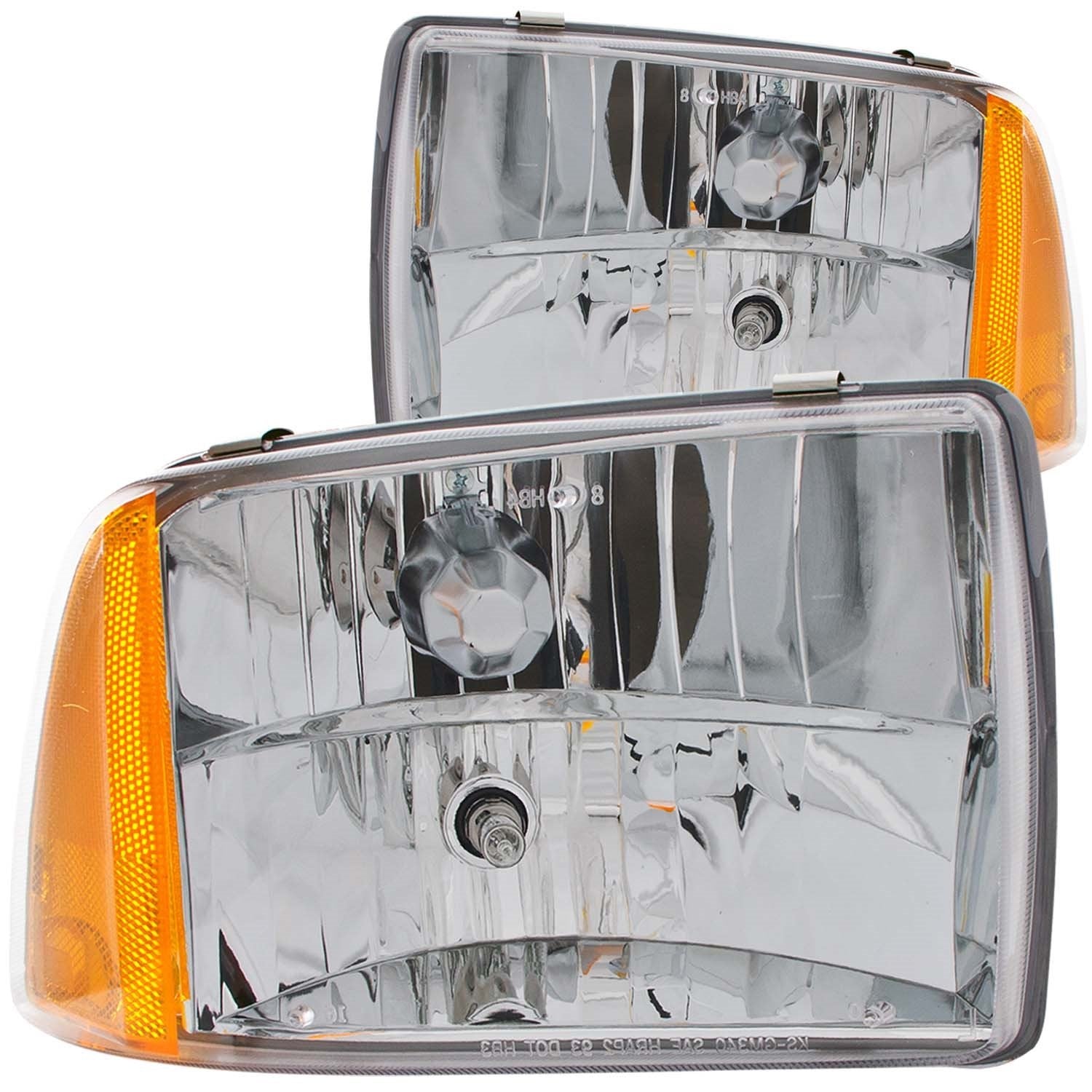 Chevrolet Blazer Anzo USA 111078 Crystal Clear With Amber Reflectors Headlight Assembly - (Sold in Pairs)