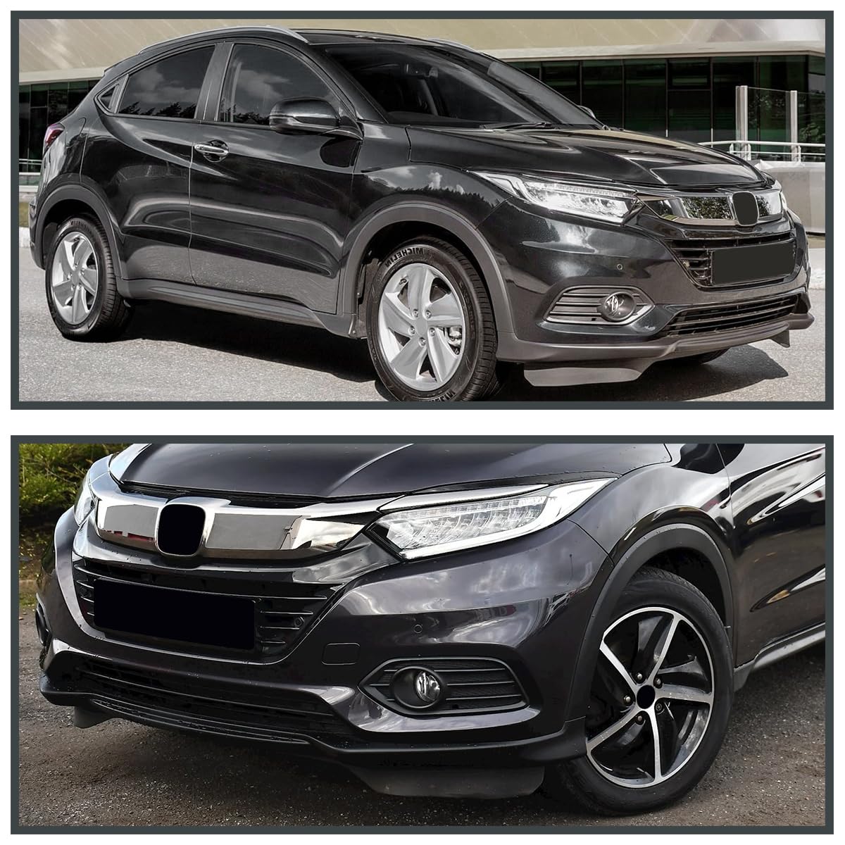 Chrome Driving Fog Lights + H8 Bulbs + Switch SPEC-D TUNING Compatible with 2019-2020 Honda HR-V HRV L+R Pair Assembly