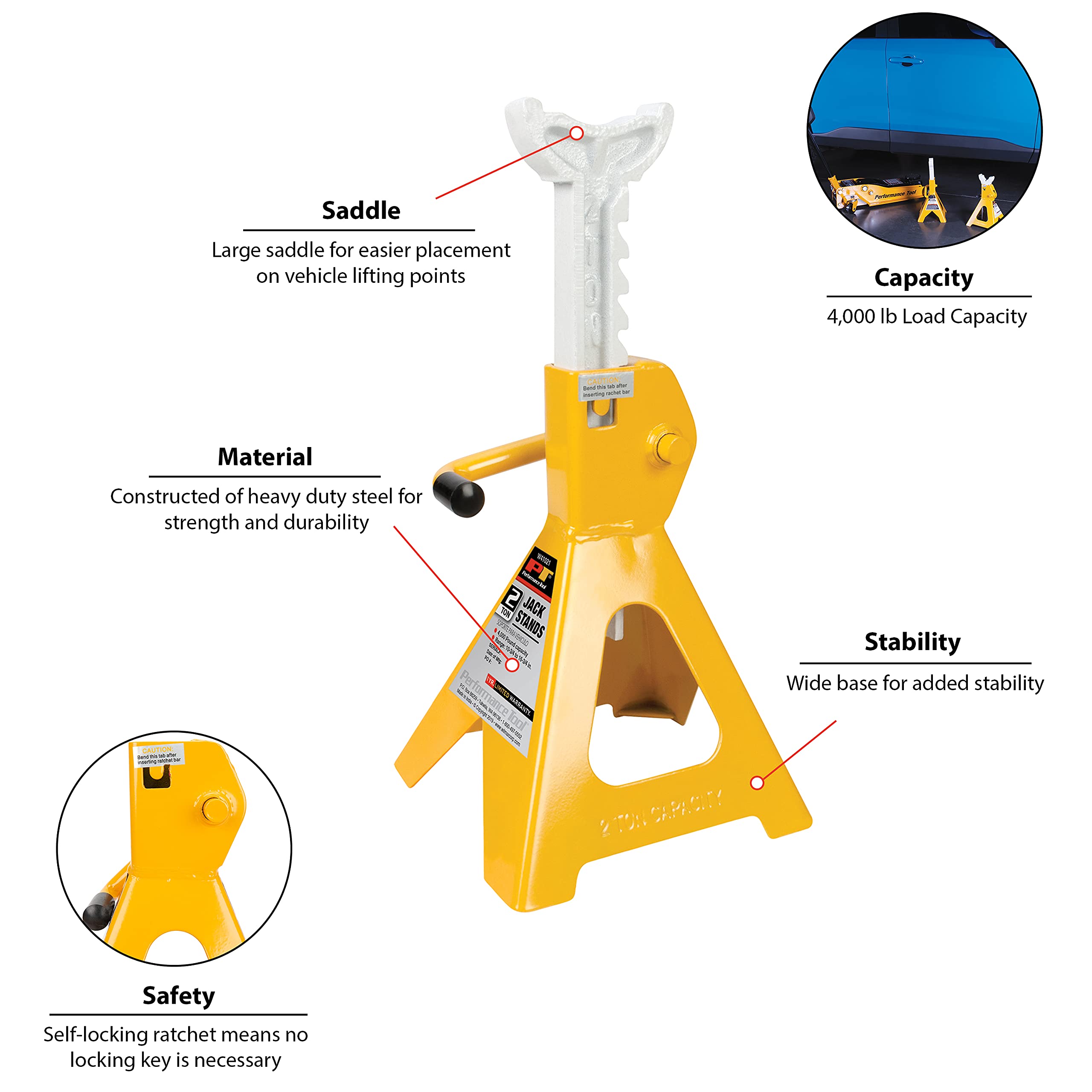 2-Ton Performance Tool Trolley Jack and Stand W1605