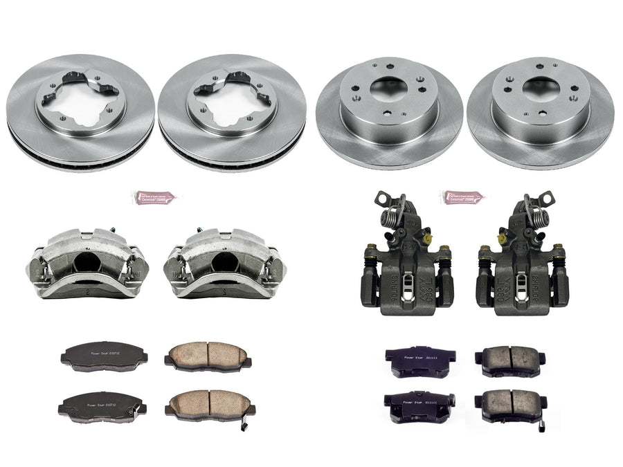 Power Stop KCOE698 Stock Replacement Brake Kit Front and Rear (with Calipers) For Honda Accord 1991-1997 [Model Specific]
