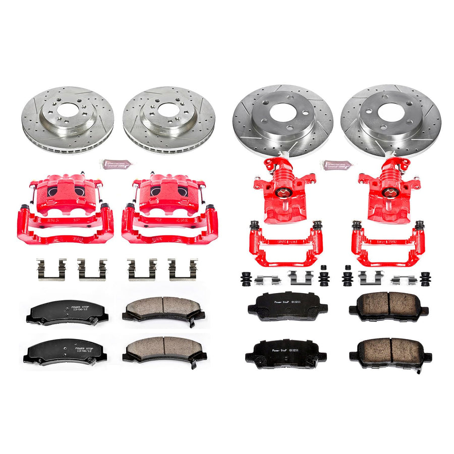 Power Stop 1-Click Performance Brake Kit with Caliper For Chevrolet Impala 2011-2013, Chevrolet Impala Limited 2014-2016 KC5504 [Model Specific]