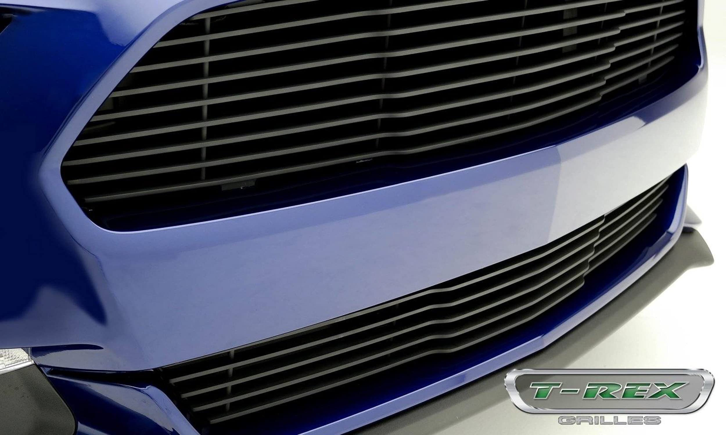Compatible T-Rex Grilles with Mustang GT (2015-2017) Billet Bumper Grille, Black, 1 Pc, Overlay - PN #6225301