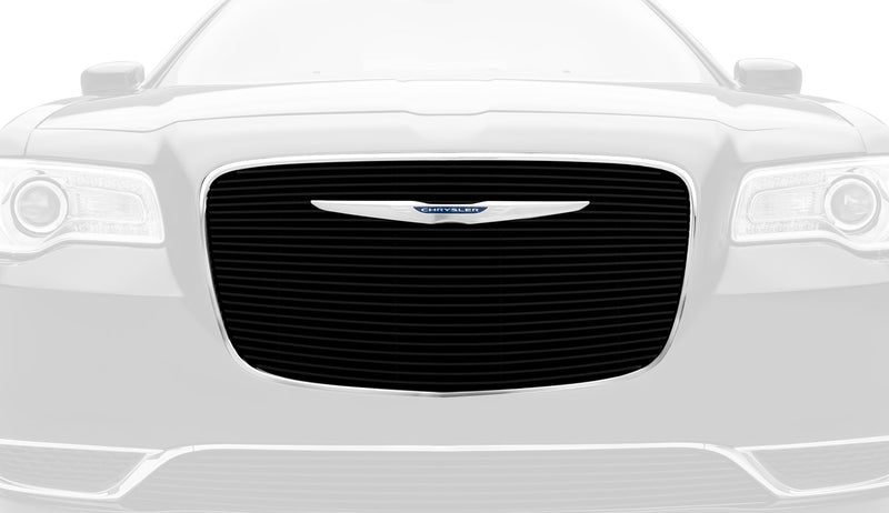 2015-2018 Chrysler 300 T-Rex Grilles Billet Grille, Black, 1 Pc, Overlay - PN #21436B