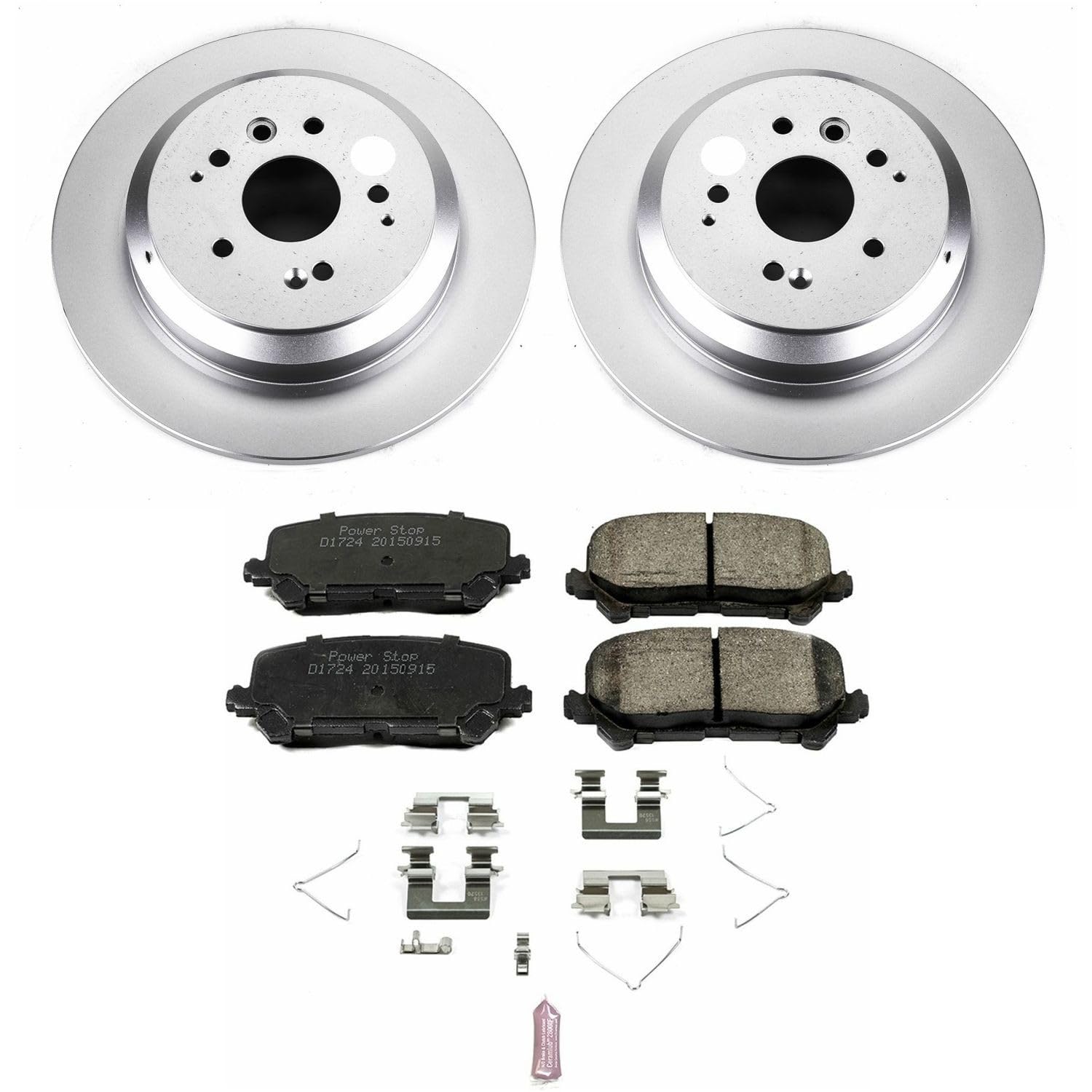 Power Stop Rear CRK6953 Z17 Evolution Geomet Coated Brake Kit For Acura MDX 2014-2016 [Model Specific]