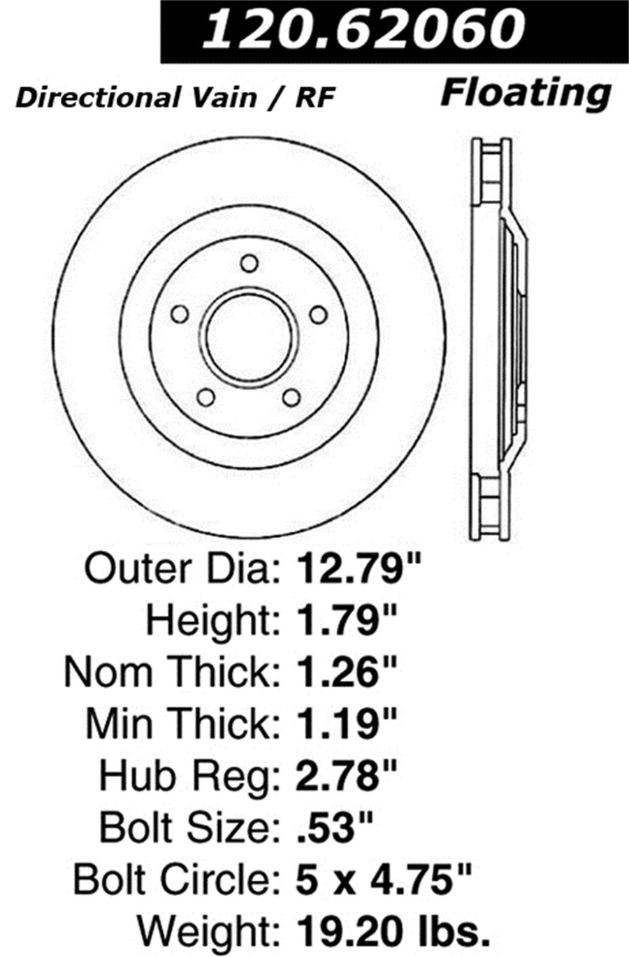 126.62060SR Power Slot Slotted Brake Rotor