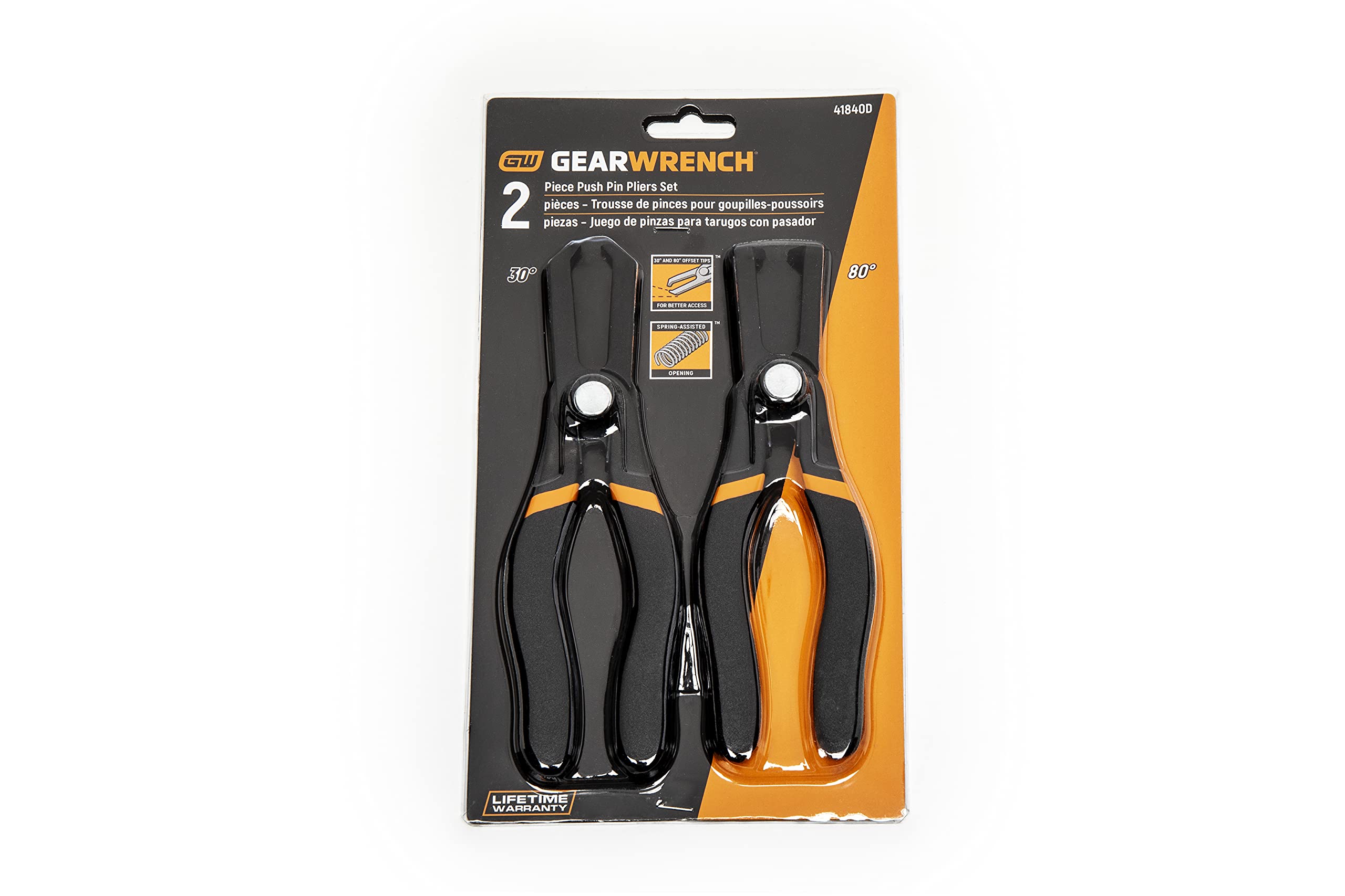GEARWRENCH 30° & 80° Push Pin Plier Set - 2 Pc. 41840D