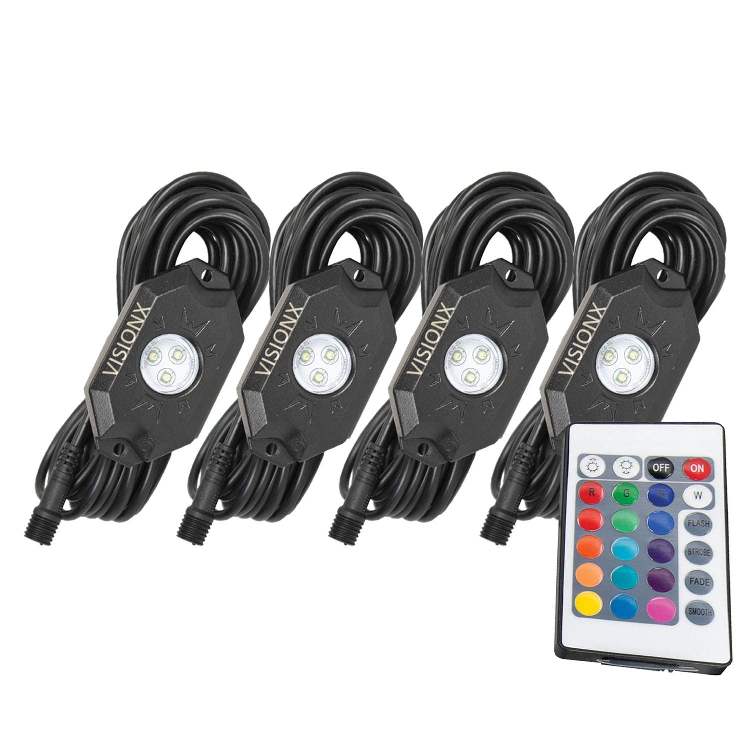 HIL-RL4M Vision X Lighting 9 Watt LED Rock Light 4 Pod Kit, Multi
