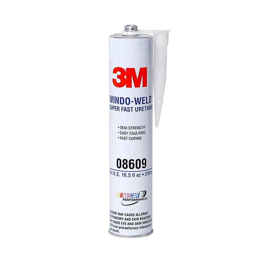 3M Window-Weld 08609 Super Fast Urethane Windshield Adhesive, High-Strength Fast-Curing One-Part Auto Glass Sealant, 10.5 fl oz (310 mL) Cartridge, Black