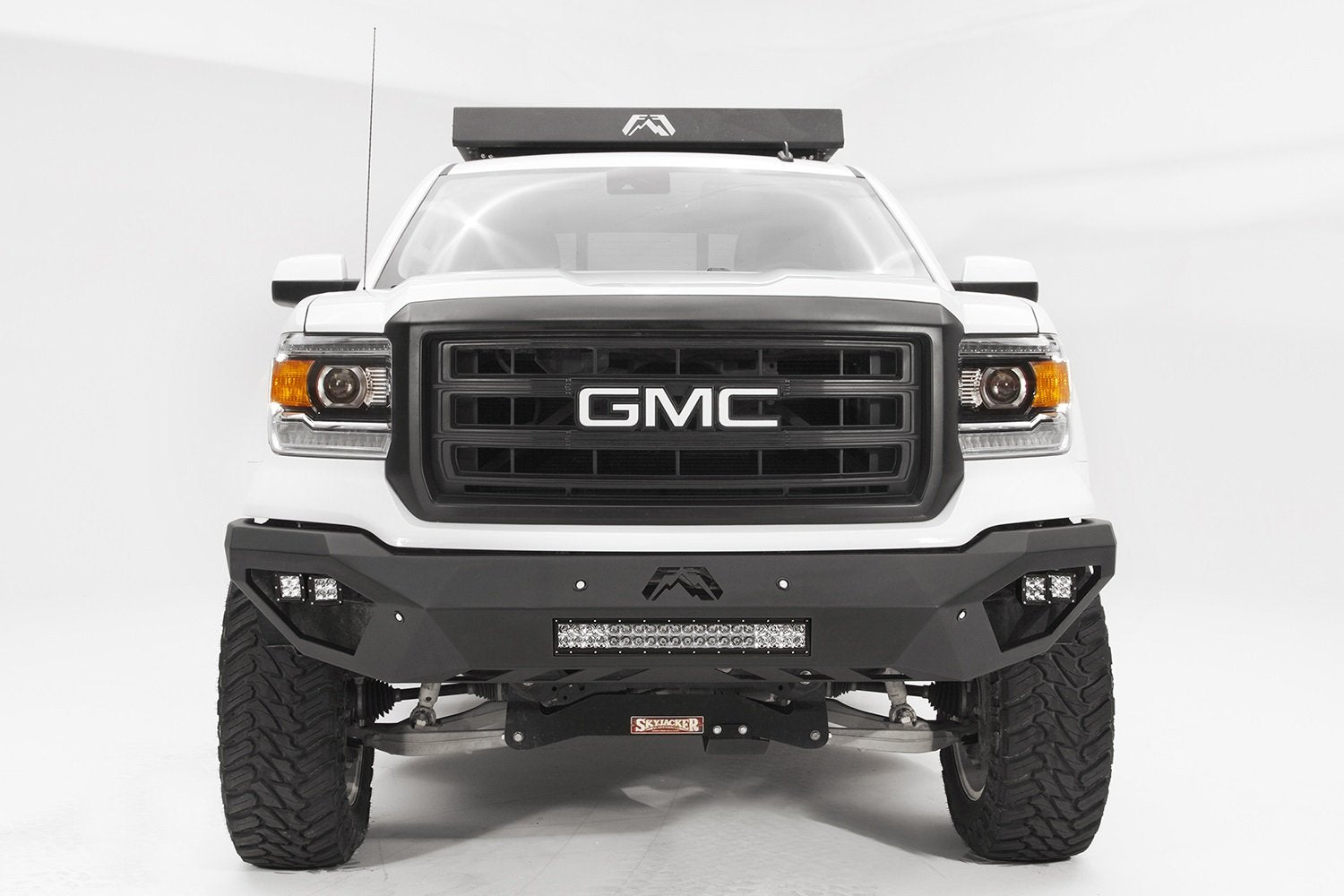 Vengeance Front Bumper Fab Fours GS14-D3151-1 fits 03-23 GMC Sierra 1500-2 Stage Black Powder Coated - No Guard