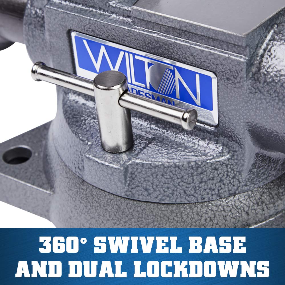 Tradesman Wilton Bench Vise, 5-1/2" Jaw Width, 5" Max Jaw Opening, 3-3/4" Throat (Model 1755)