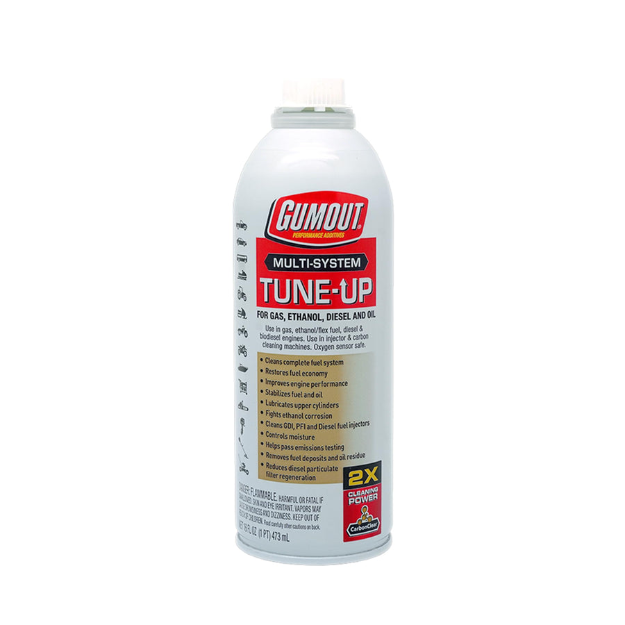 Gumout Multi-System Tune-Up 510011, Fuel Stabilizer Injector Cleaner & Gas Treatment, 16 oz, Full Fuel System Cleaner - Improves Engine Performance, Cleans & Removes Deposits and Residue