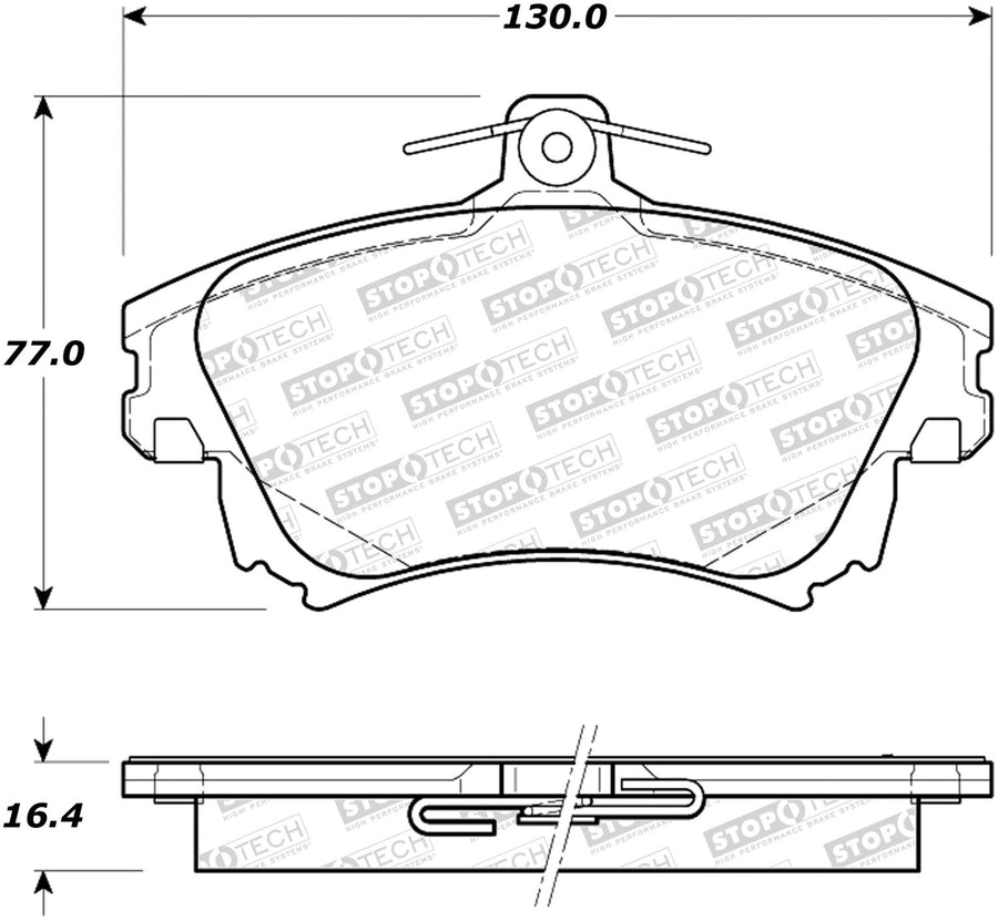 Front StopTech 308.08370 Brake Pads with Shims Street