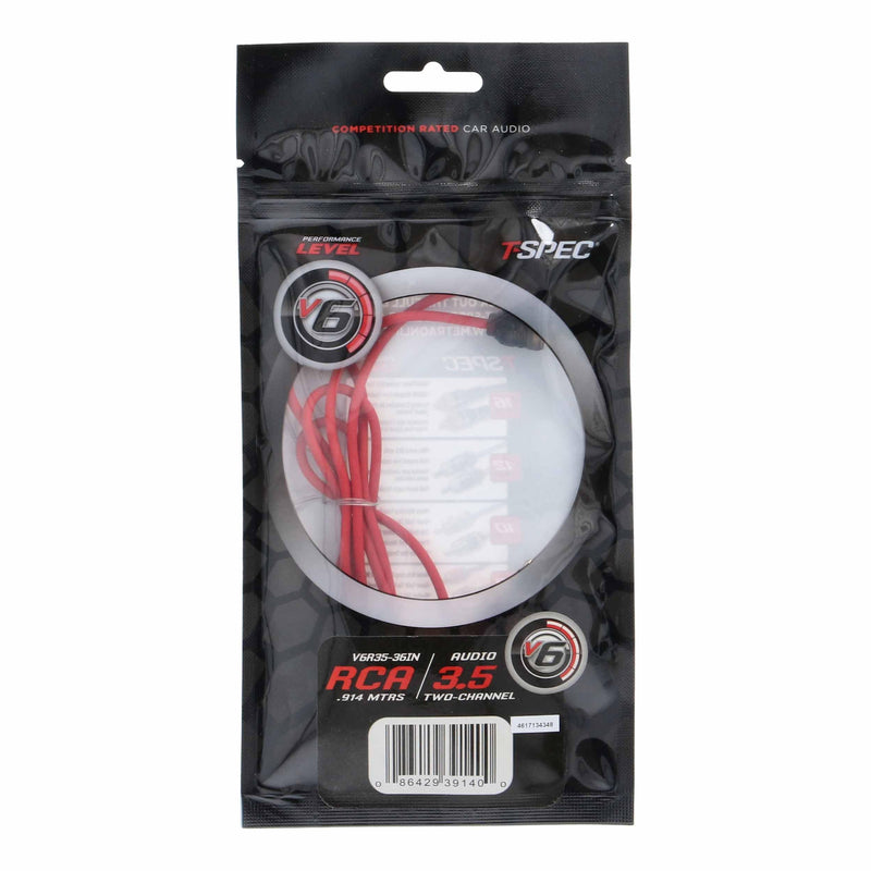 2-Channel T-Spec v6 Series RCA to 3.5MM Jack - 36 Inch