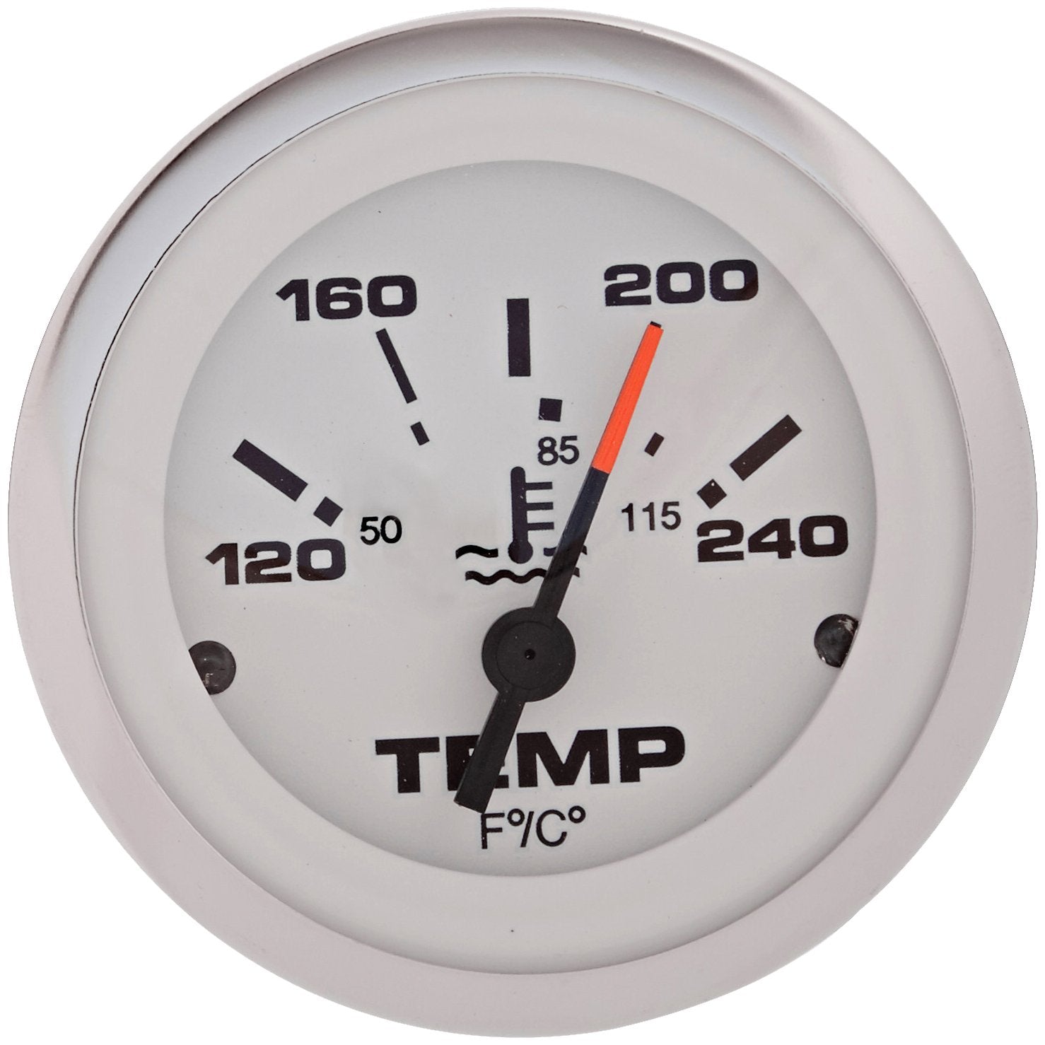 Sierra 65509P International Lido 120 to 240 Degrees F Dial Range Scratch Resistant Water Temperature Gauge, 2"