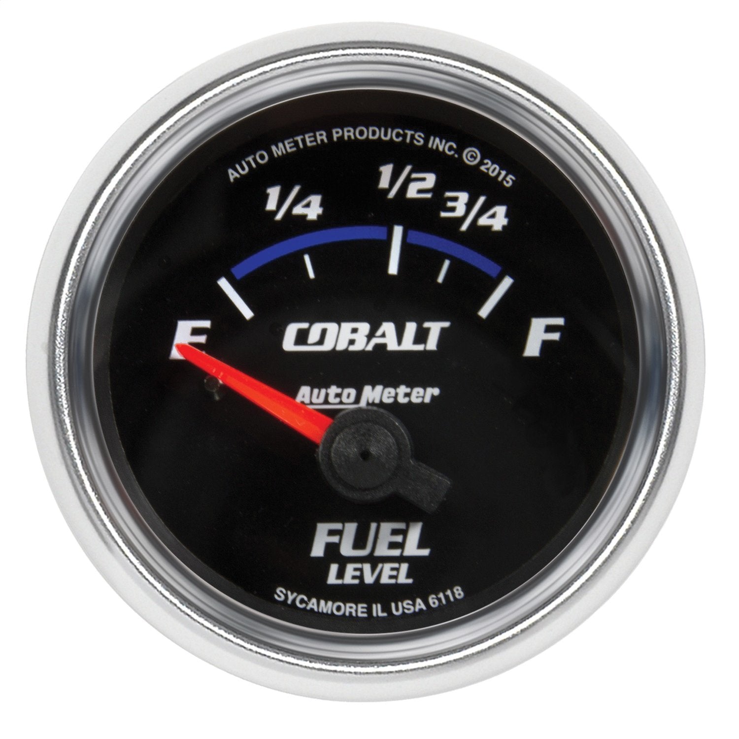 Fuel Level AutoMeter 6118 Gauge, 2 1/16", 16Ωe to 158Ωf, Elec, Cobalt