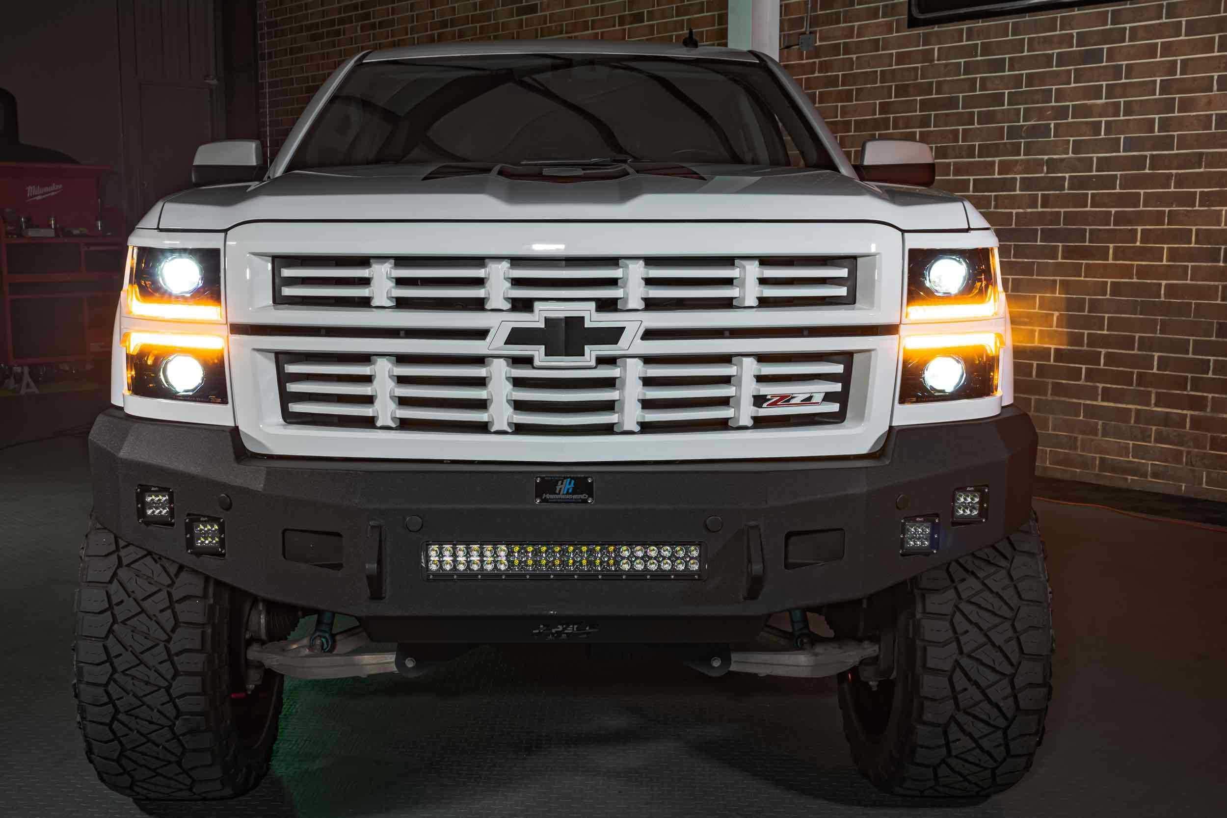Morimoto LED XB Headlights (Black Bezel), Fits 2014-2015 Chevrolet Silverado 1500, Plug and Play Upgrade, DOT Approved Assembly with Switchback Sequential Turn Signals & UV Coated Lens (1x LF543)