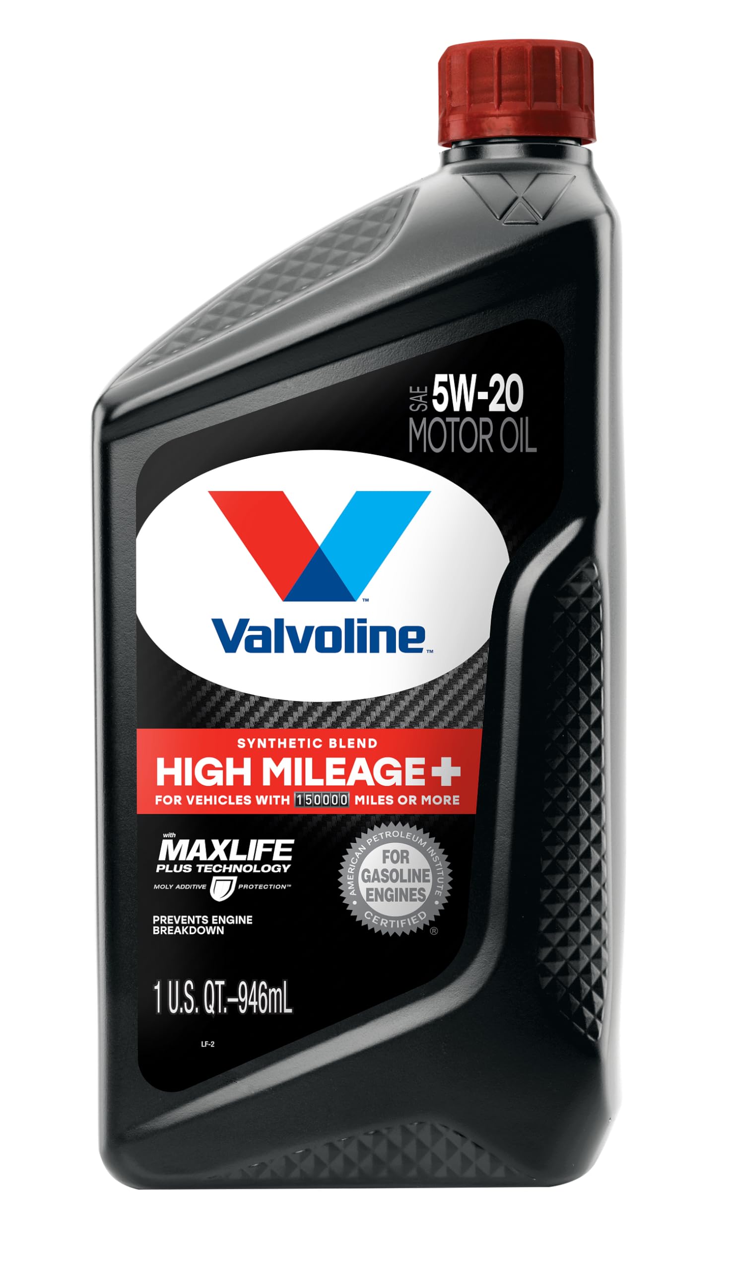 150K Valvoline High Mileage with Maxlife Plus Technology 5W-20 Motor Oil 1 Quart