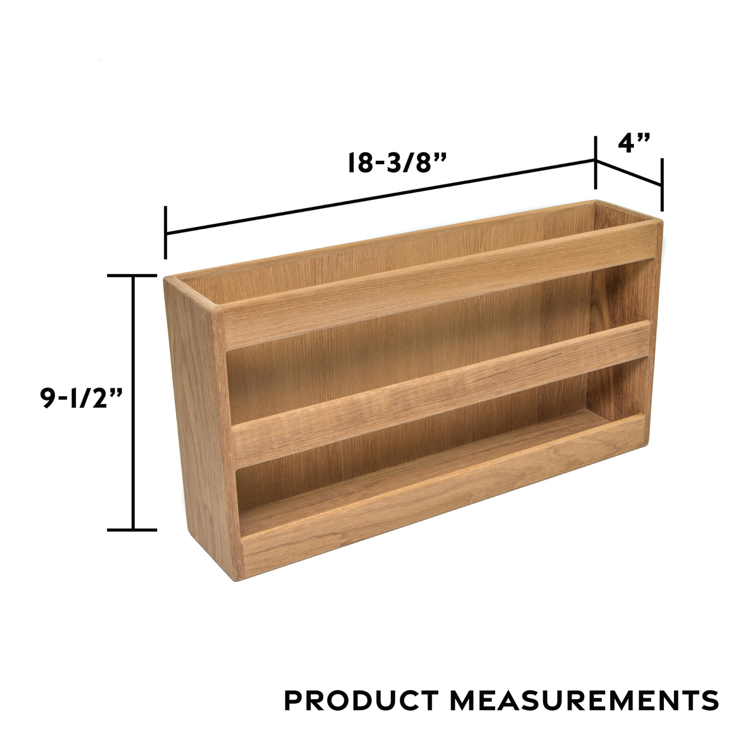 Double-Wide Whitecap Teak Magazine Rack