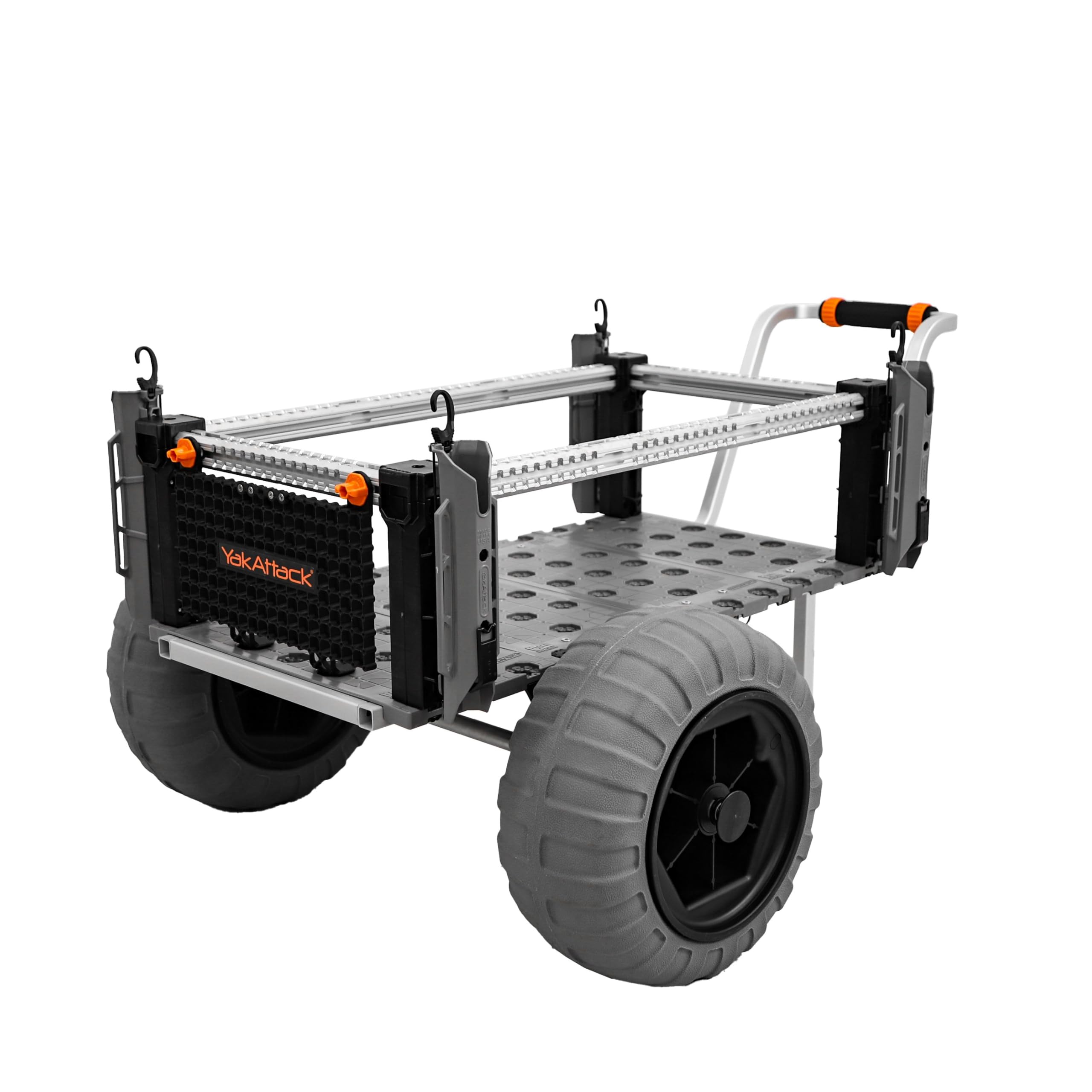 SandRig YakAttack Surf Beach Cart | Heavy-Duty 20” x 36” Gear Hauler with 16” Balloon Tires | Adjustable Design for Fishing, Camping & Beach Trips | High-Capacity, Rust-Resistant Aluminum Frame