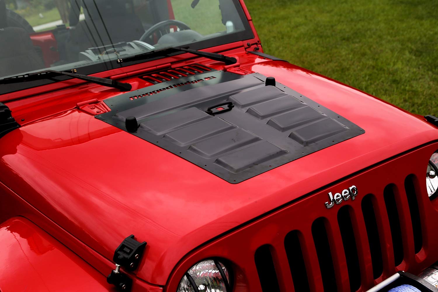 Hood Vent Insert, Rugged Ridge Primer | 17759.11 | Fits 2007-2018 Jeep Wrangler JK
